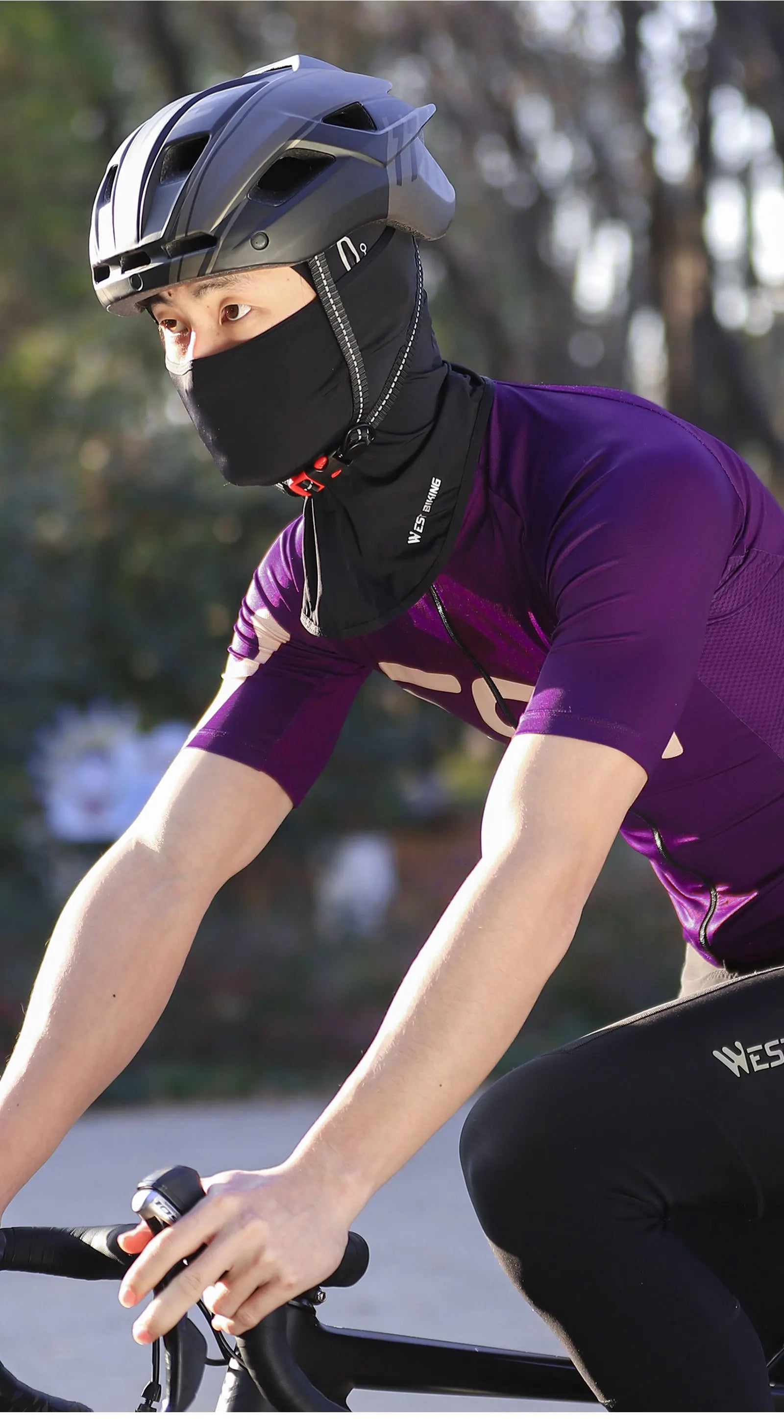 WEST BIKING Summer Cycling Face Mask Cool Breathable Sports Balaclava Men Women Bicycle Motorcycle Sun UV Protection Cycling Cap