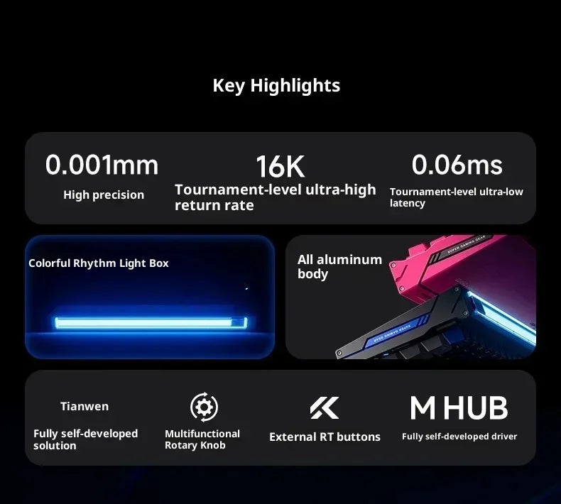 MCHOSE Ace68 Turbo Magnetic Switch Keyboard 16k Aluminium Alloy 0.001mm E-Sports Keyboard Ergonomics Low Delay Gamer Keyboards