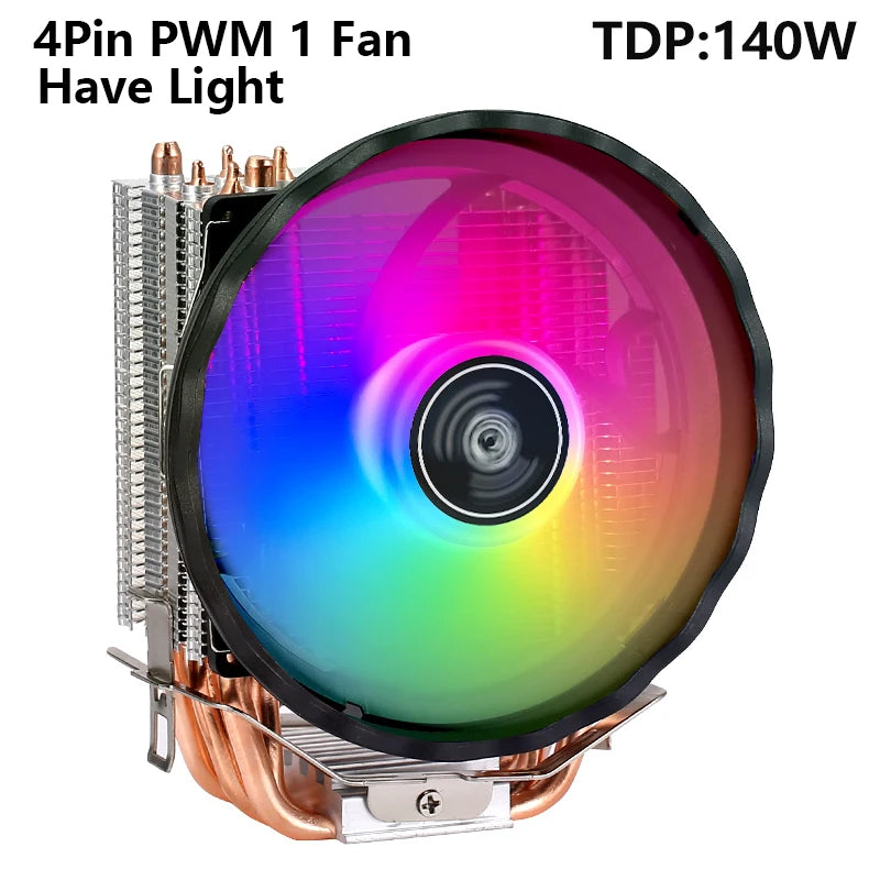 XUANFENG 120mm Fan CPU Cooler 2/4/6 Heat pipe 4pin/PWM Air-cooled Colorful lamp Compatible LGA1700 115x 1200 2011-3 x79 x99 AMD