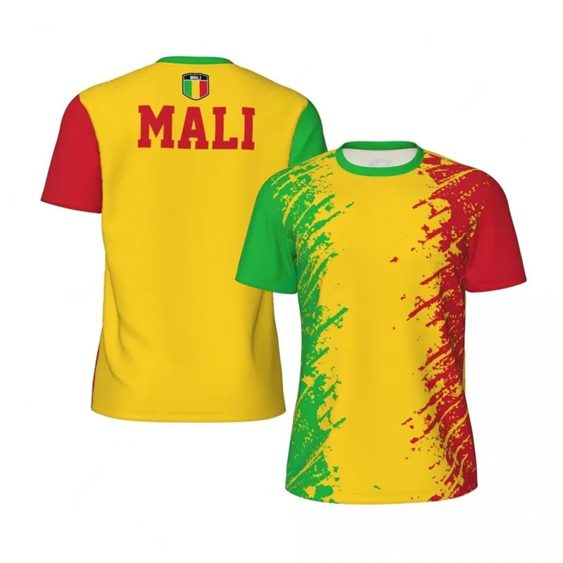 African Mali Graphic T-shirt Men Casual Streetwear Oversized Short Sleeve Summer 3D Printed Sports Fitness Football T Shirts