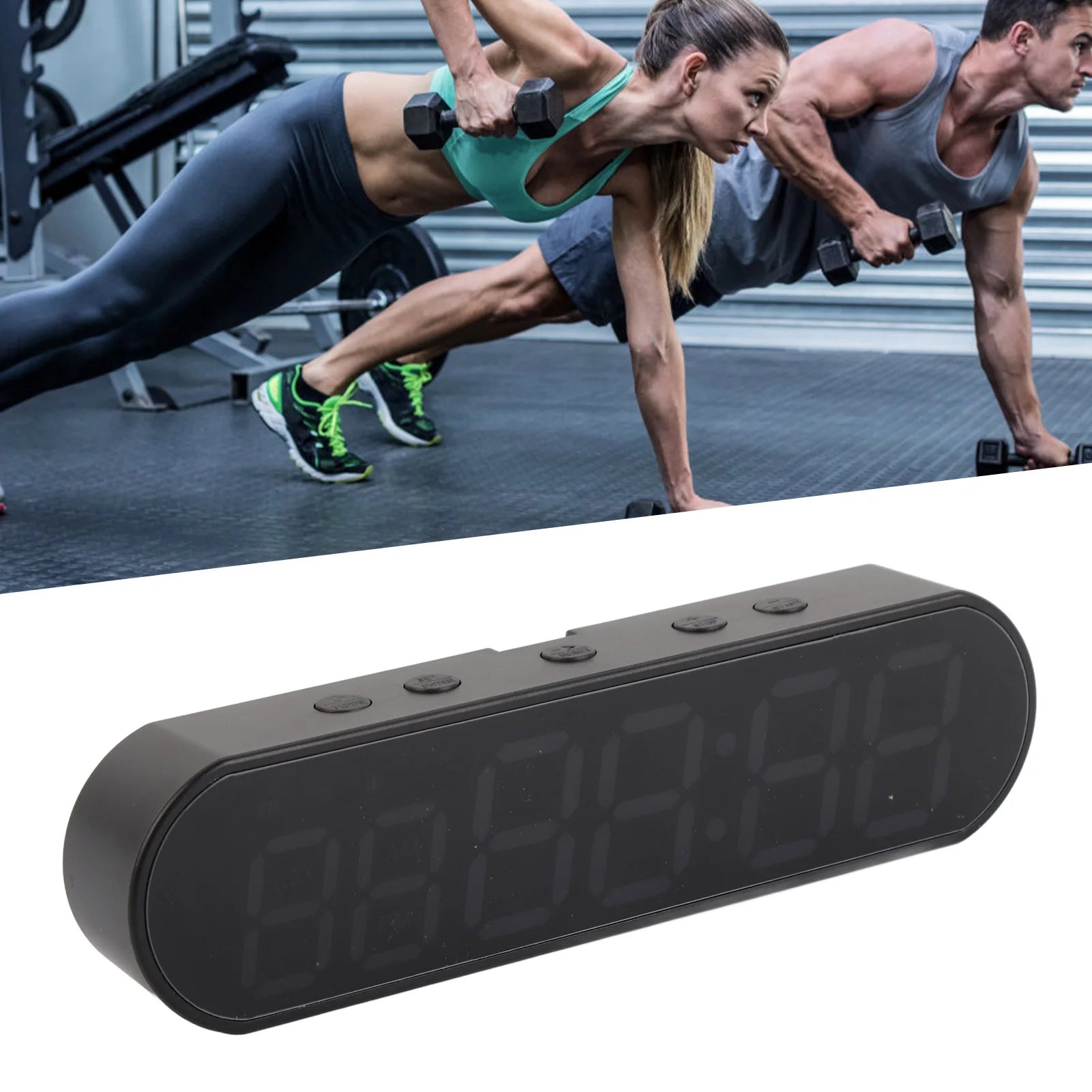 Portable Gym Timer Multifunctional 1000mAh USB Fitness Sports Interval Workout Timer Alarm Clock Fitness Interval Timer