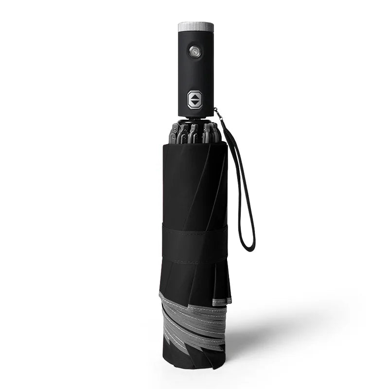 Customizable Rain Or Shine Reverse Umbrella Sunscreen Ten Bone Automatic san zhe san Folding Parasol Vinyl Umbrellas