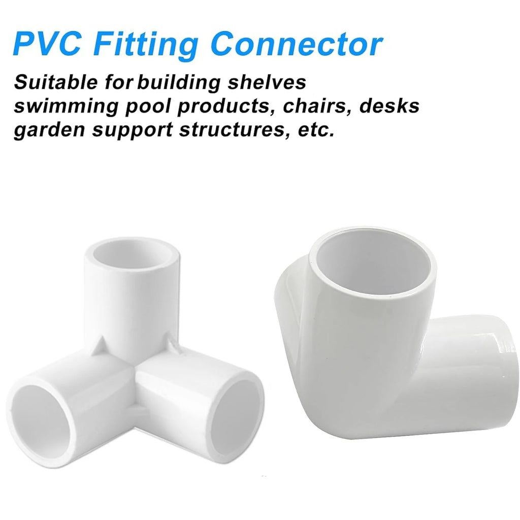5PCS 20/25/32/40/50mm 3 Ways PVC Water Pipe Connector Fittings Garden Irrigation Home Aquarium Water Tube Fittings Joint Adapter