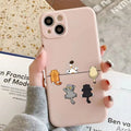 Phone Case Five Adorable Cats Pattern For iPhone 17 16 15 14 13 12 11 Pro Max XS XR X 7 8 Plus 16E 17 Air 13 Mini Silicone Cover