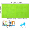 3D Printing Drawing Pen Silicone Design Pad with Basic Stencil Comes with 2 Silicone Finger Cots Excellent 3D Pen Drawing Tool