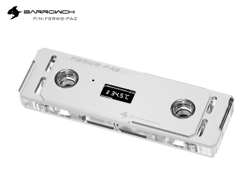 Barrowch DDR5/DDR4 Water cooler memory block memory water cooling block With TFT Digital Display 5v ARGB 3pin Lighting