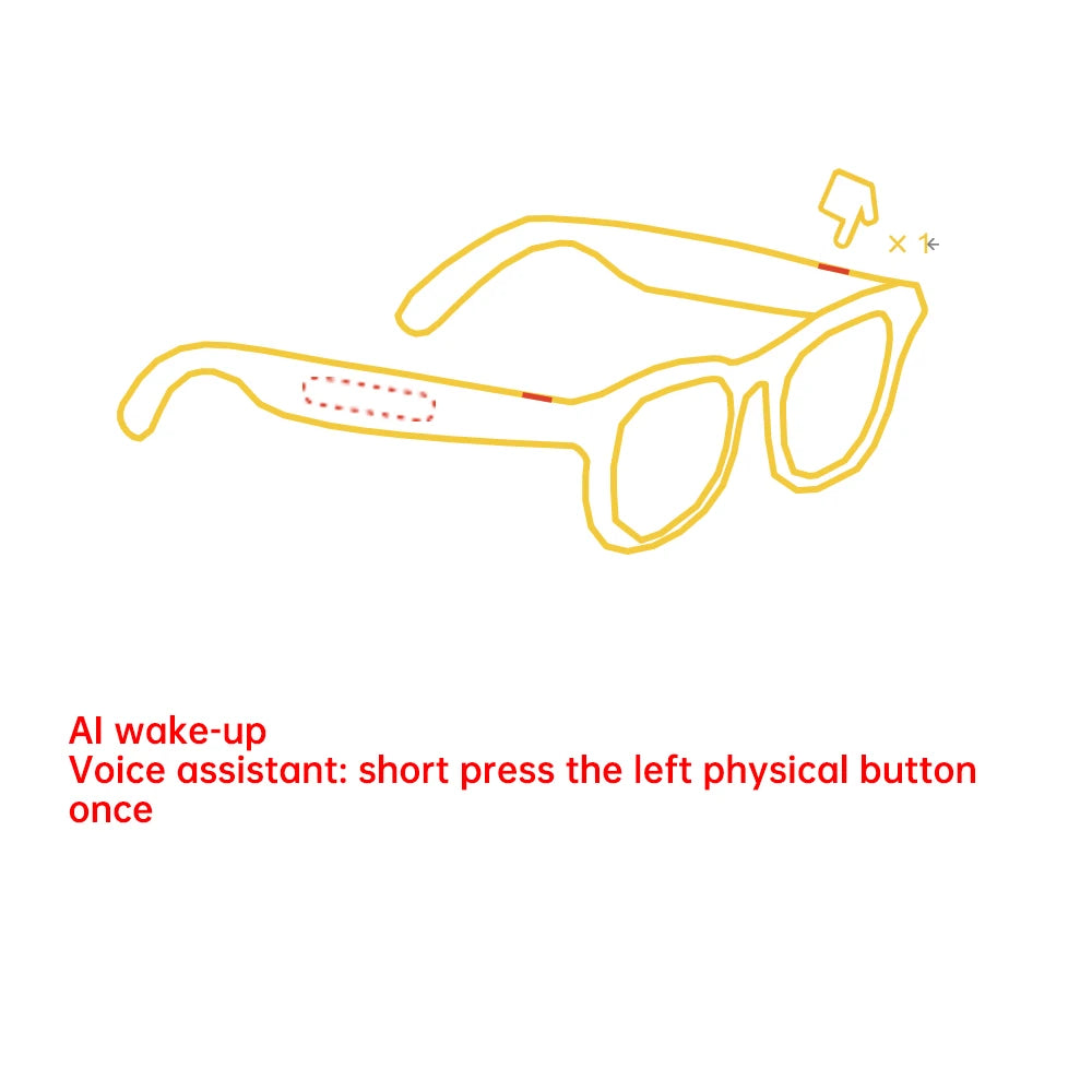 SENBONO 2025 AI Smart Glasses HD 1080P Camera Polarized Sunglasses Mini Camera Video Recorder 5MP Camera | Real-Time Translation