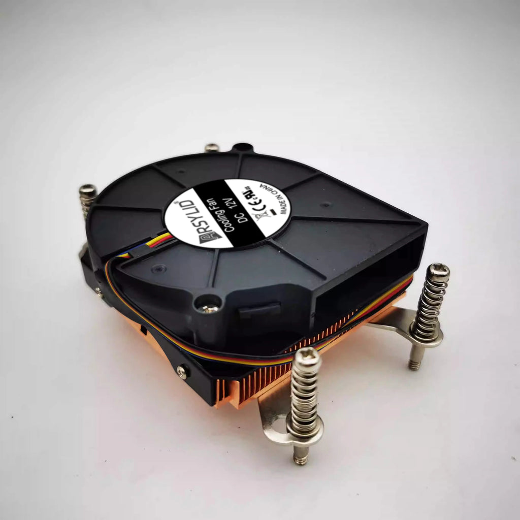 Full Pure Copper 1U Server Radiator 29mm Height Double Ball Turbo Cooling Fan LGA1700 2011 1200 115x AM4 AM5