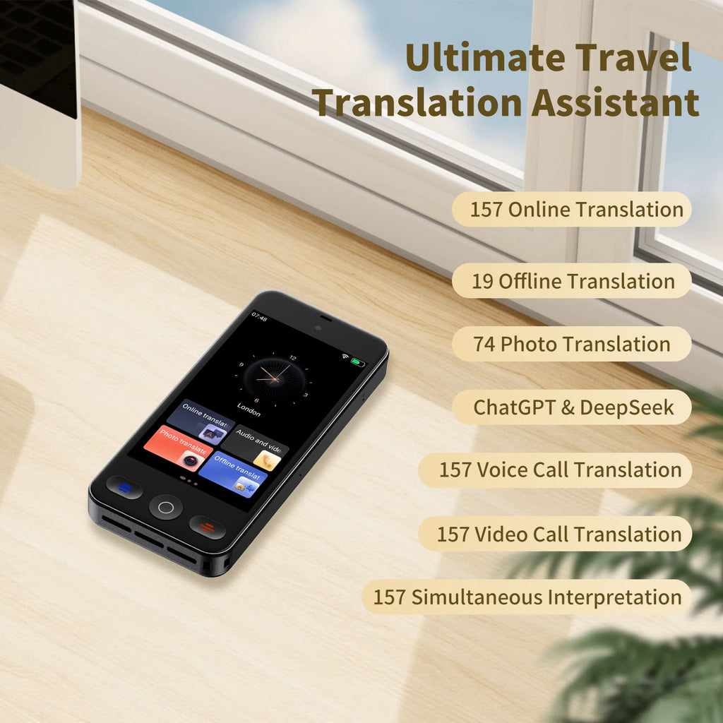 Language Translator Offline Voice Photo Translation WiFi Portable Translator 142 Languages Translator Device for Travel Business
