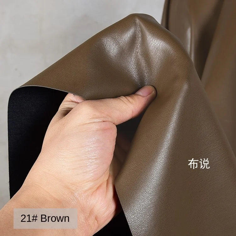 PU Soft Leather Fabric Artificial Leather Waterproof Micro Elastic Clothing Bag Designer Cloth Apparel Diy Sewing