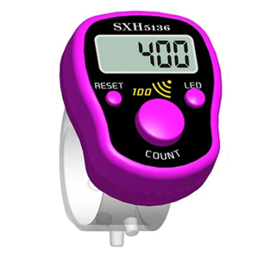 Electric Digital Display Counter Buddha Chanting Counter Electronic Digital Display Hand Tally with LED Light for Sewing