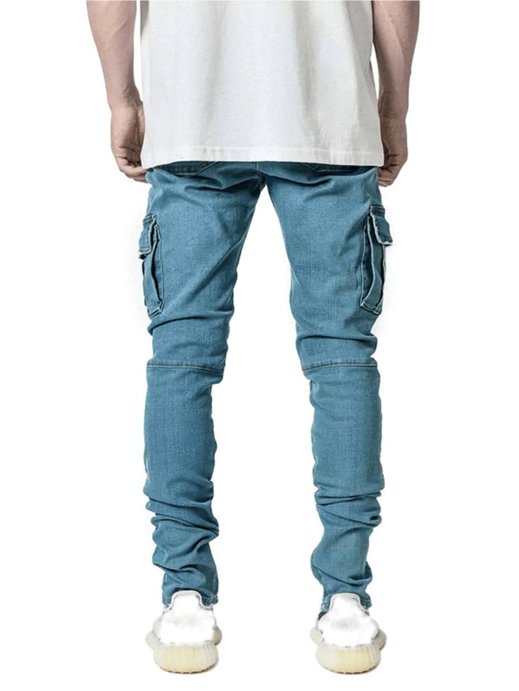 Kakan - High-end Slim Elastic Multi-pocket Leg Jeans, New Skinny Jeans K016-MGD8 In Europe and America