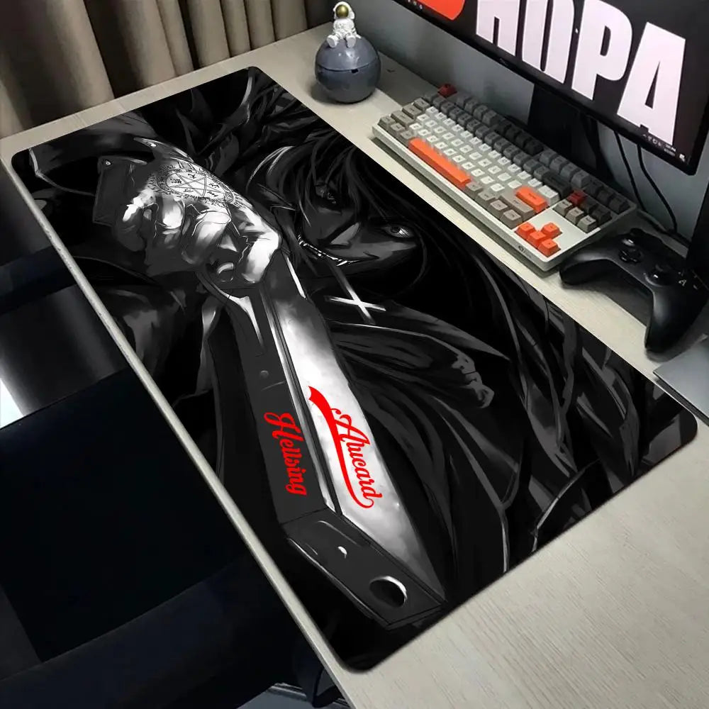Anime Hellsing Alucard Mouse Pad XXL Gaming Accessories Office Gamer Keyboard Desk Mat Non-Slip Laptop Large rubber Mousepad
