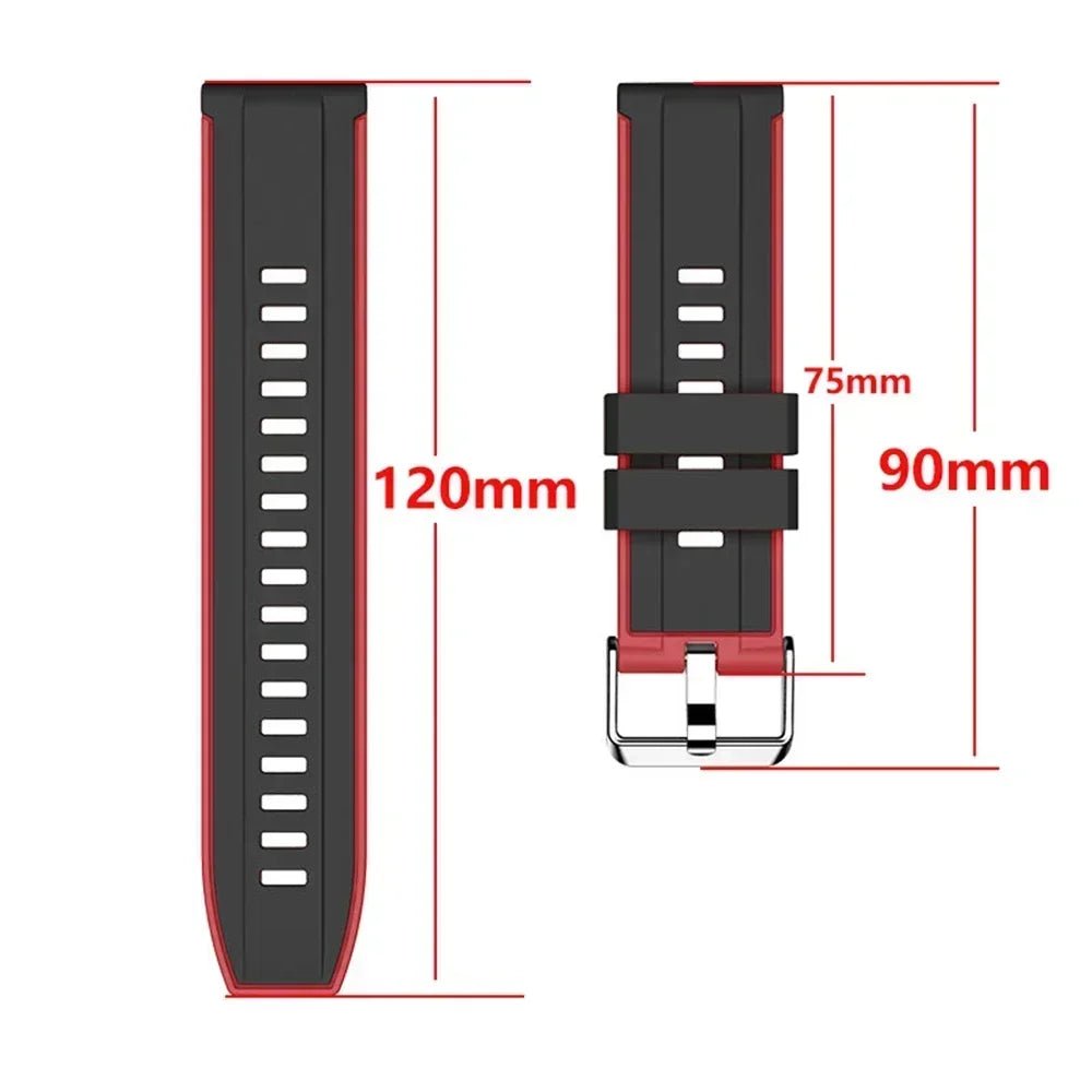 Silicone Breathable Band For Fossil gen 6 44mm Gen6 5 5e/Gen 5 LTE 45mm Strap Bracelet Replacement 20mm 22mm Sports Accessorie