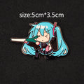 Anime-related clothing accessories, role-playing decorative badges, music girls, enamel brooches, clothes, schoolbags, backpacks