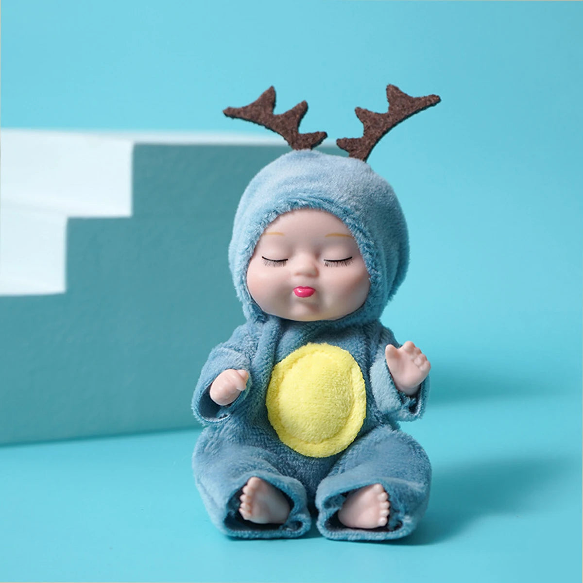 6Pcs Reborn Doll Kit Toy Simulation Princess Dolls Toy Mini Cute Sleeping Baby with Clothes Accessories Birthday Gift for Kids