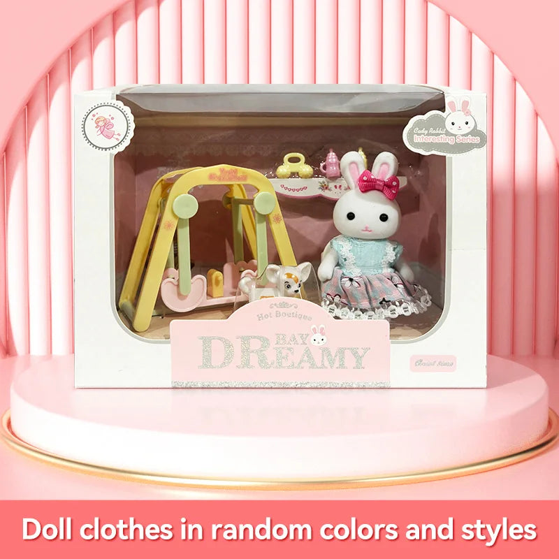 Little Rabbit Dresser Lovely Scene Play Toys Simulation Modelling Children Birthday Gift Indoor Parent-Child Interaction