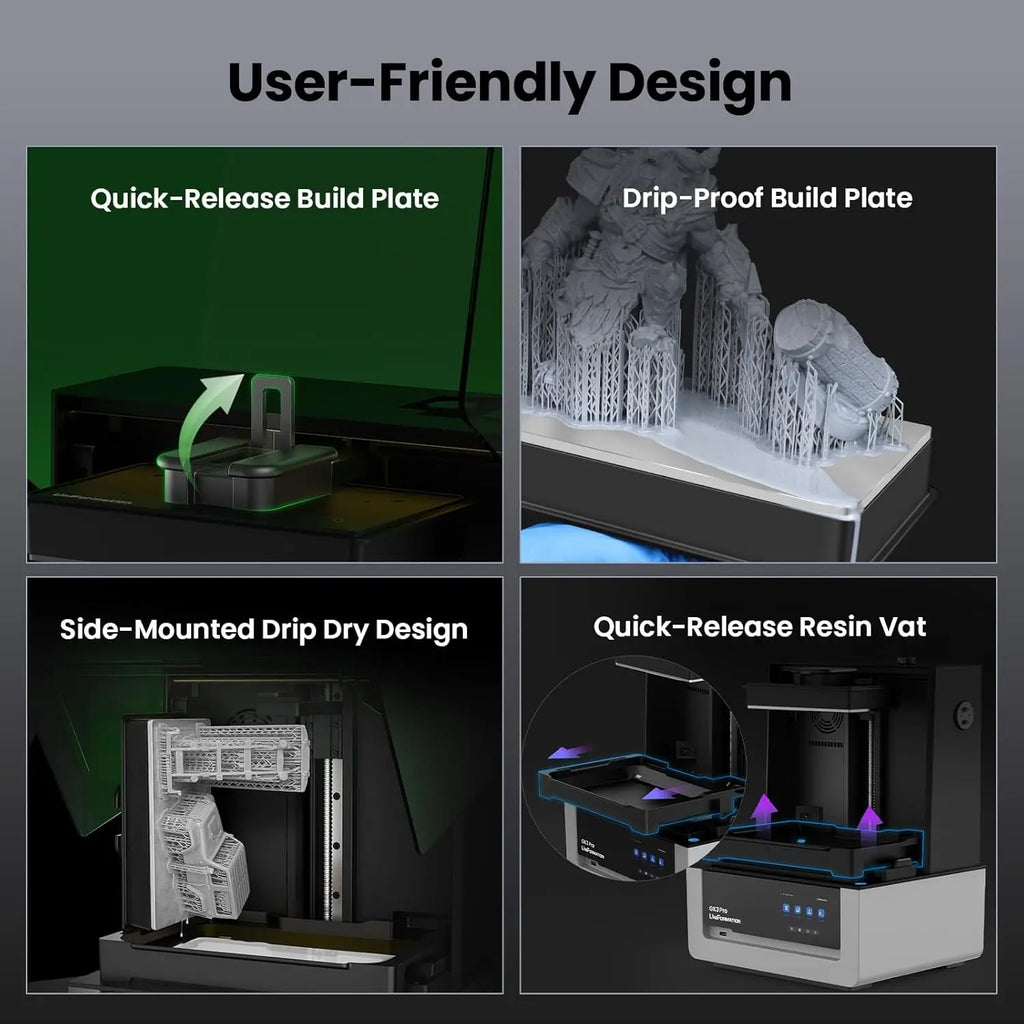 UniFormation GK3(T) LCD Resin Printer 16K 9.6-Inch NONO LCD with COB Light Source Build Volume with 211 x 118 x 240mm