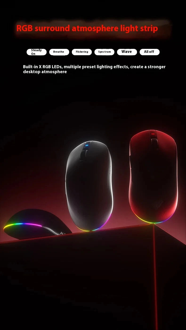 AULA V9 Ultra Wireless Mouse Tri Mode Wireless 8K Paw3950 Esports Gaming Lightweight Low Latency Mouse Custom for PC Accessories