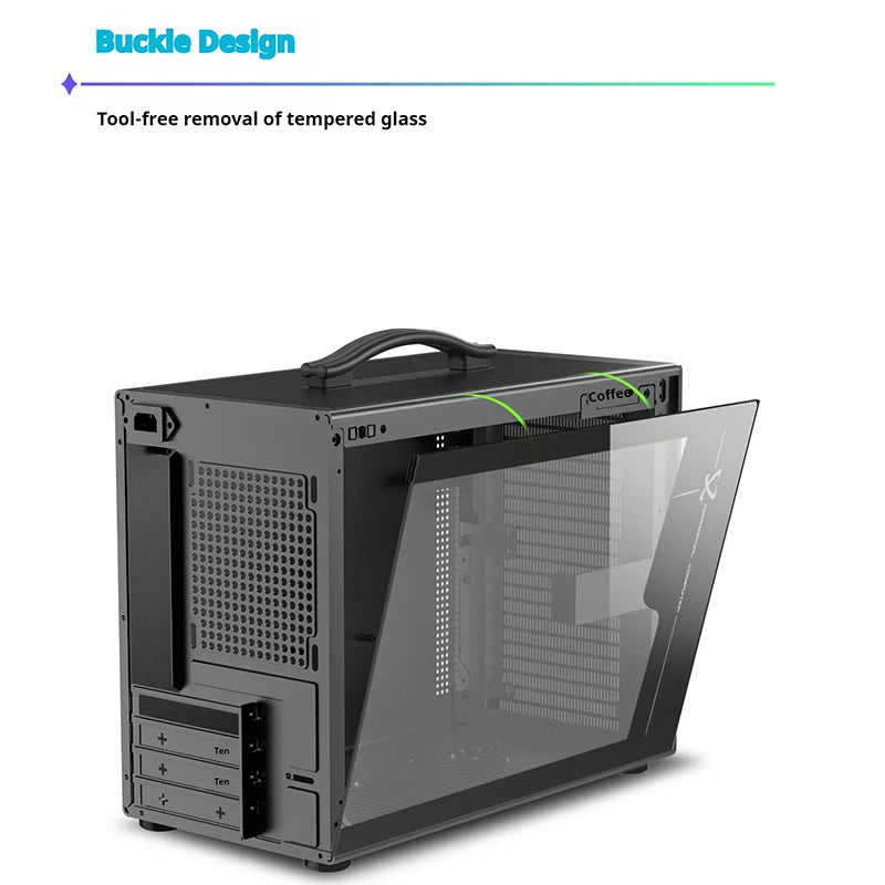 Power train X-Gamerx M1 PC gaming case M-ATX glass side-transparent portable mini computer case ATX SFX Power supply