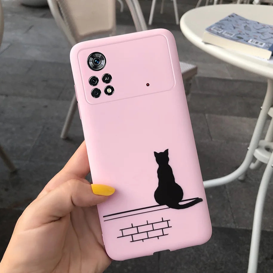 Cute Love Heart Phone Case For Xiaomi Poco X4 Pro 5G Cover Soft Silicone Matte Funda For Xiaomi Poco X4 M4 Pro 4G 5G Bumper 2022