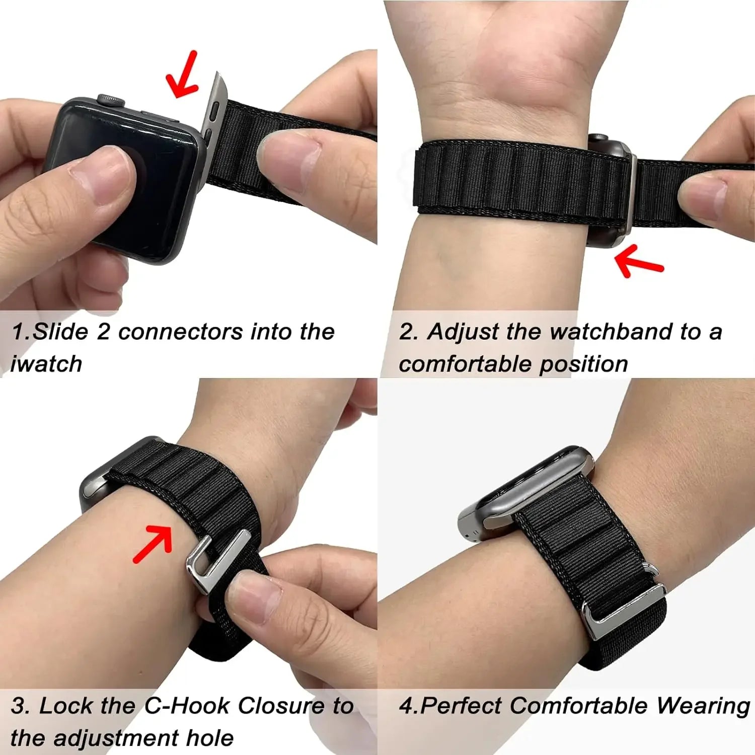 Alpine Loop Strap For Apple Watch Ultra 3 2 1 Band 49mm 11 10 9 8 7 45mm 41mm 42mm 46mm Nylon Bracelet iWatch 6 5 4 3 SE3 2 Belt