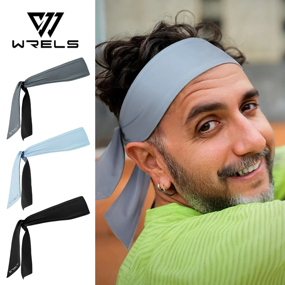 WRELS Sport Headband Outdoor Tennis Running Cycling Sweat Absorbent Headband Breathable Fitness Sweatband Men Woman Hairband