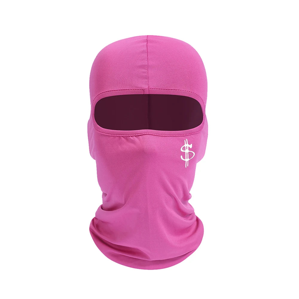 Ski hat with US dollar logo print, cycling equipment, outdoor sports bike hood, unisex face mask, simple design