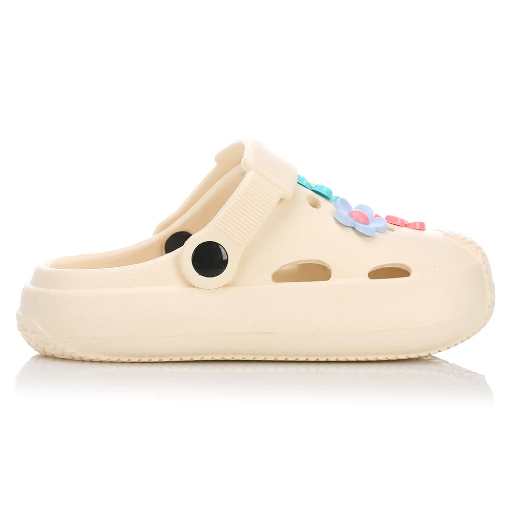 Summer Kids Home Slippers Children's Shoes Slippers Soft Anti-Skid Flower DIY Hole Shoes for Boys Girls Beach Shoes