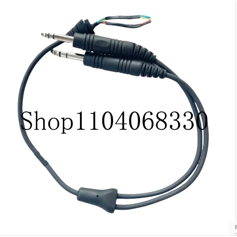 Double Plug Cable for Bose A20 Aviation Headset Stereo 6.3mm 5.2mm