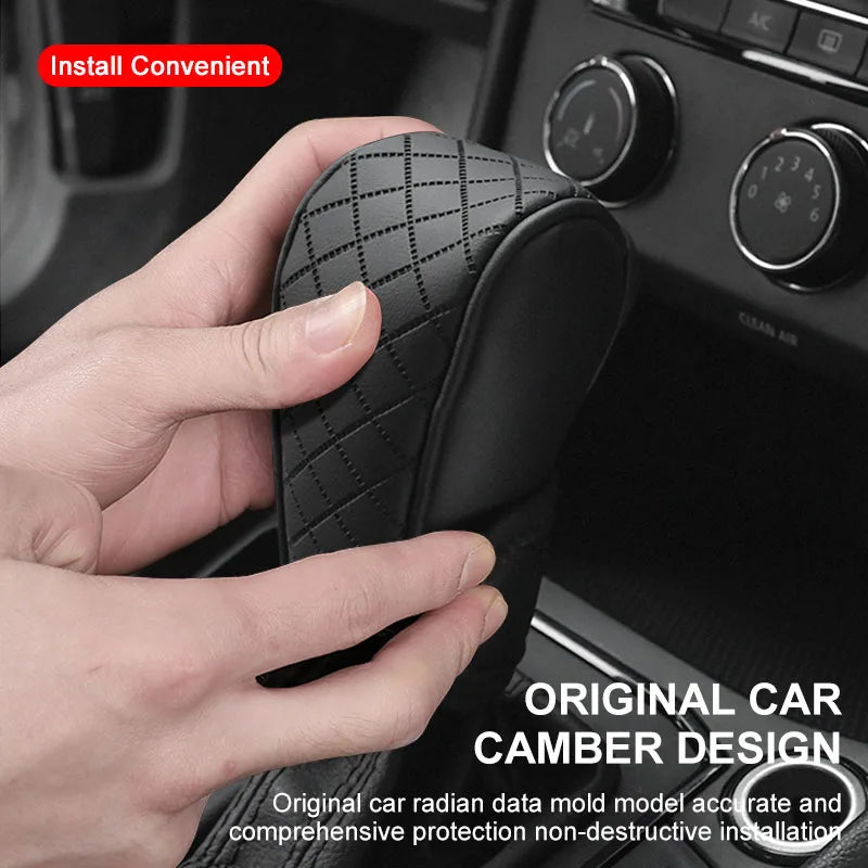 Car Shift Handle Cover Leather Shift Knob Decor Protective For Subaru Impreza Forester Outback Legacy Crosstrek XV Leone WRX BRZ