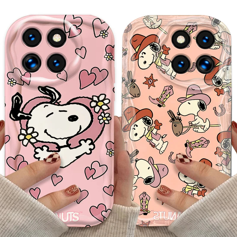 S-Snoopy Case for Xiaomi Mi 15 14T 13 Lite 12 Pro 12S 12X 11i 5G POCO X7 X6 X5 X4 GT X3 NFC F6 F5 M6 Plus Soft Silicone Cover