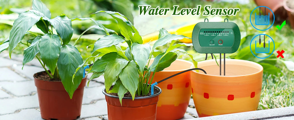 Solar Automatic Watering Kit for Garden Automatic Drip Watering System with 15m Water Hose Automatic Watering Timer for Holidays