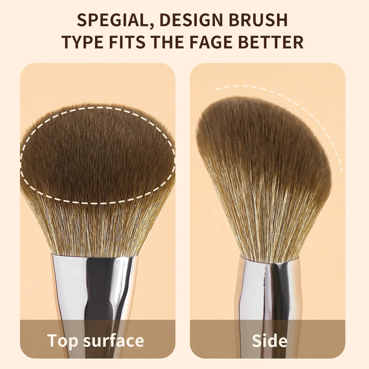 MAANGE Professional Slanted Powder Brush Large Soft Dense Hair For Mineral Powder Cosmetics Blending Beauty Tool Kabuki Brush