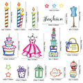Lovely Girls Birthday Party Cosmetics Cake Toppers Lipstick Perfume Bottle Eyeshadow Box For Lady Mom Cupcake Decor Supplies Set