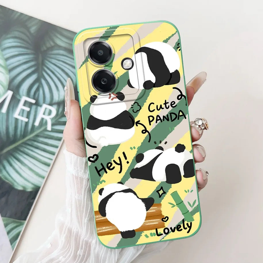 For Funda OPPO A3 A3x 4G Case 2024 Cute Panda Rabbit Soft Silicone Candy Painted Phone Covers For OPPO A40 5G OPPOA3 A 3x Bumper