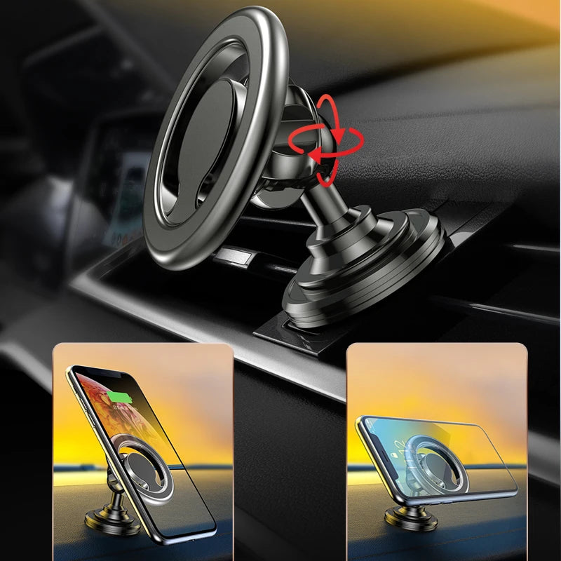 Magnetic Car Phone Holder 15W wireless charge Vent Magsafe Ring Car MountFit for iPhone 14 13 12 Pro  Plus Mini MagSafe Case