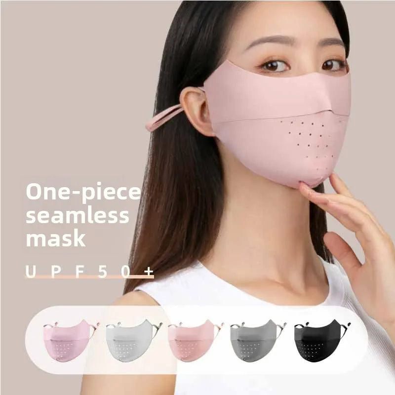Sunscreen Mask, Ice Silk Seamless Summer Women's UV Protection 3d Three-dimensional Breathable Ice Feeling Thin Eye Corner Mask