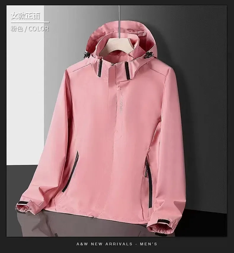 Spring Autumn New Men Casual Jacket Men Outdoor Windproof Waterproof Athletes Jacket Coat Detachable Hat Jackets Male M-5XL