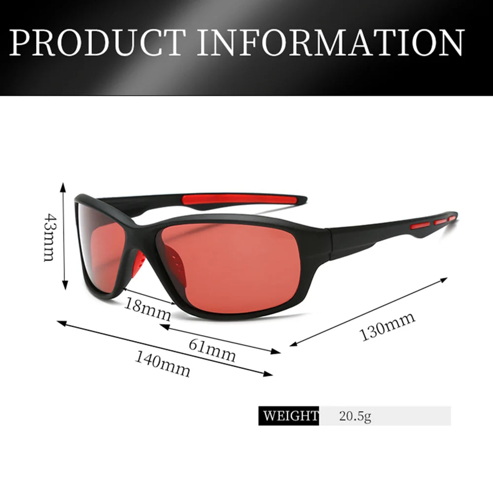 VIVIBEE Red Fishing Sunglasses Polarized Men UV400 Ourdoor Anti Glare Goggles Women Easy Float Eyeglasses