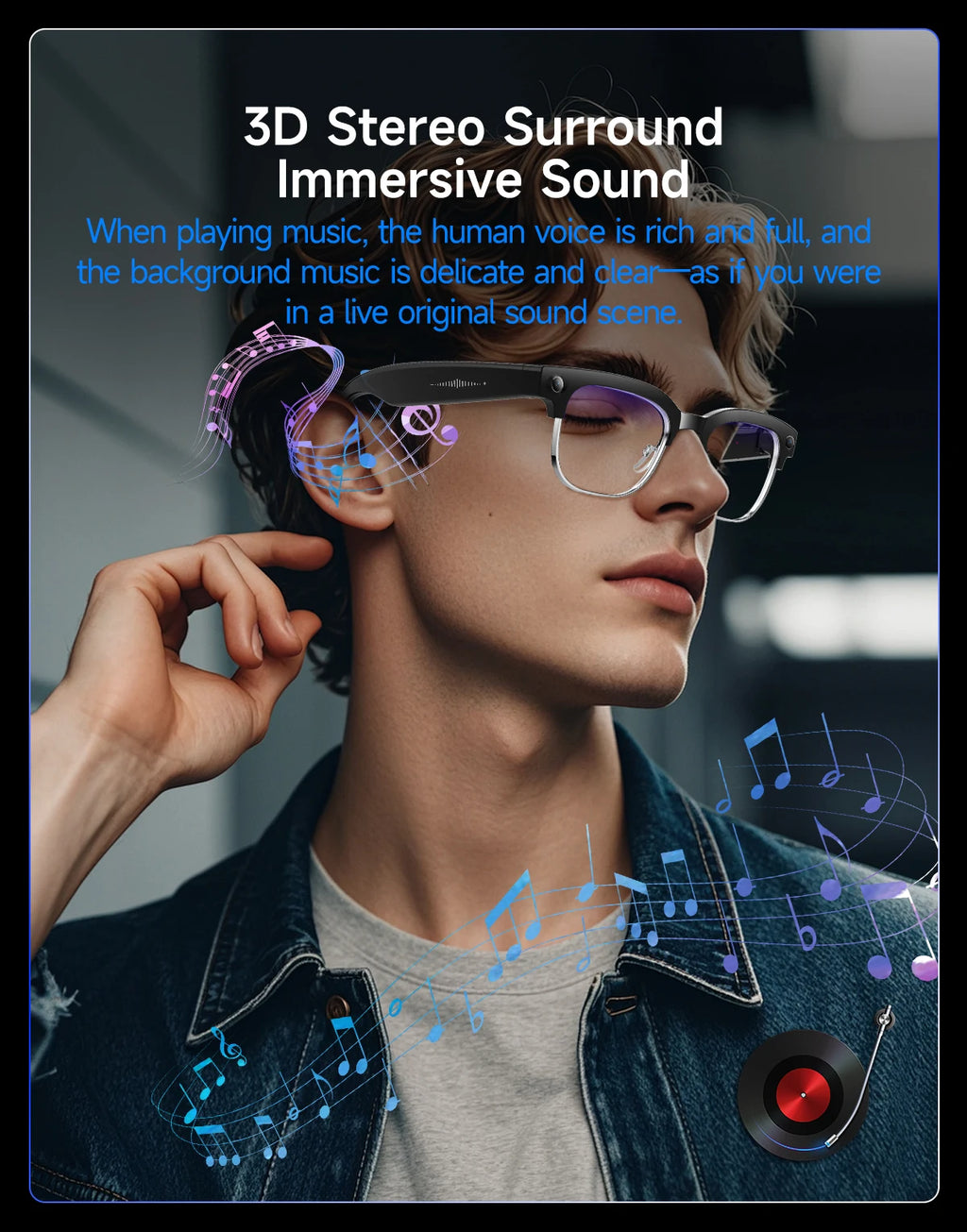 New Upgrade 800W Pixel Smart Glasses With Camera Video Recording AI Photo Recognition Call Language Translation Voice Sunglasses