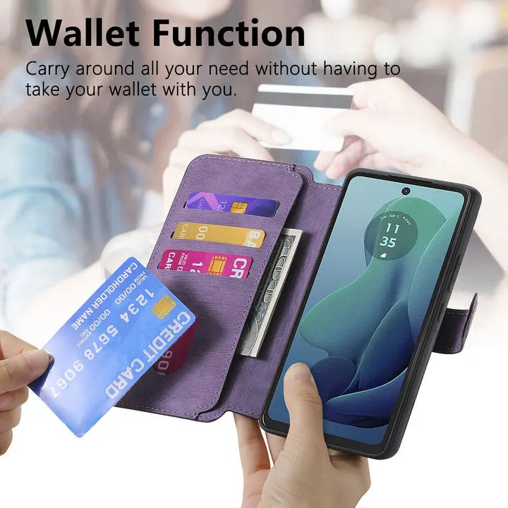 Edge 50 60 Fusion 5G Flip Case For Motorola Edge 60 Pro Detachable Leather Wallet Funda Moto Edge 50 Neo 60s Pro 70 S50 Cover