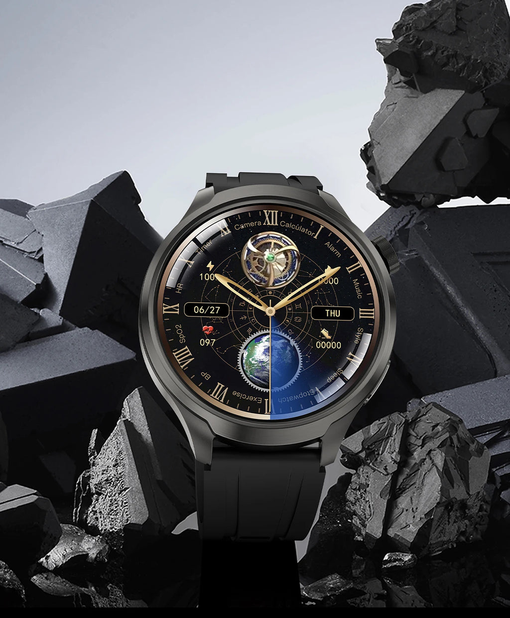 2025 New GPS Sports Smart Watch Men 1.85-inch AMOLED Screen Men IP68 Waterproof Clock Compass Call NFC fitness Tracking Watches