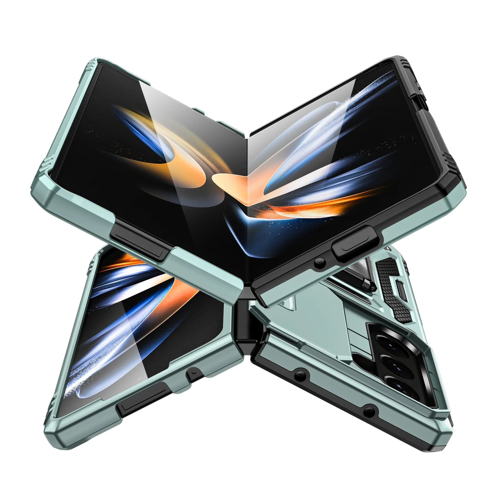 Case For Samsung Galaxy Z Fold 7 5G Z Fold 6 Military Grade Shockproof Heavy Duty Protective Armor Magnetic Kickstand Ring Cover