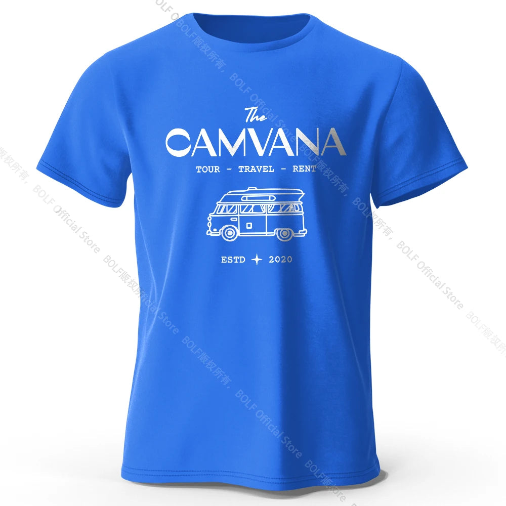 The Camvana Printed T-Shirt 100% Cotton Oversized Abstract Graphic Tees for Men Women Summer Tops Y2K Streetwear