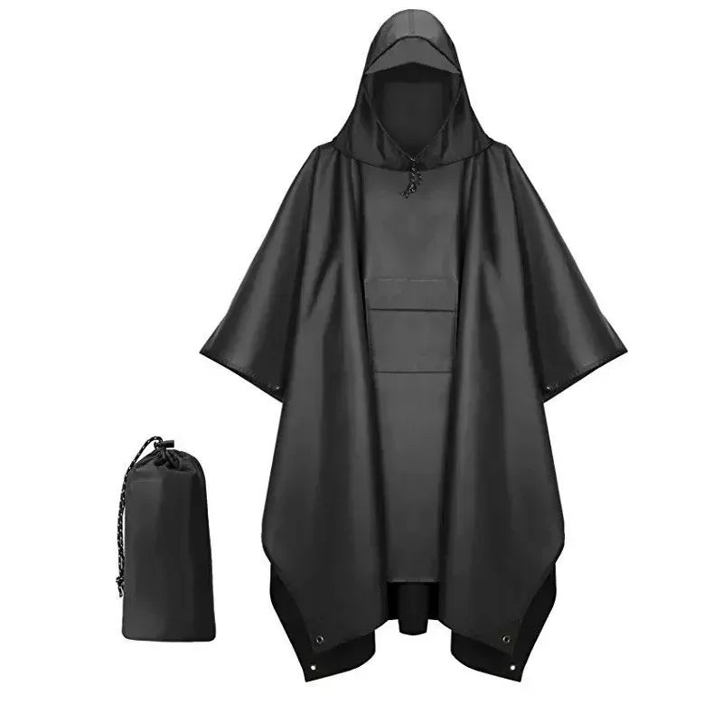 Outdoor Windproof Waterproof Multifunctional Three in One Outdoor Rain Shelter Hiking Cycling High-quality Adult Raincoat