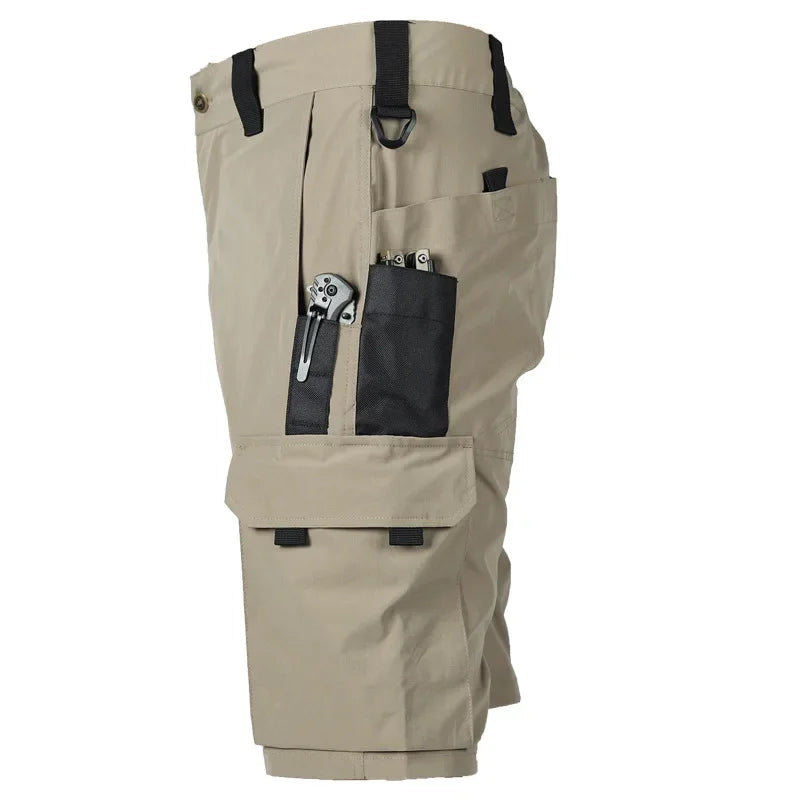 Gift belt Men's Operator Elastic Tactical Ripstop Workout Outdoor Cargo for Men Cycling Hiking Fishing Casual Shorts