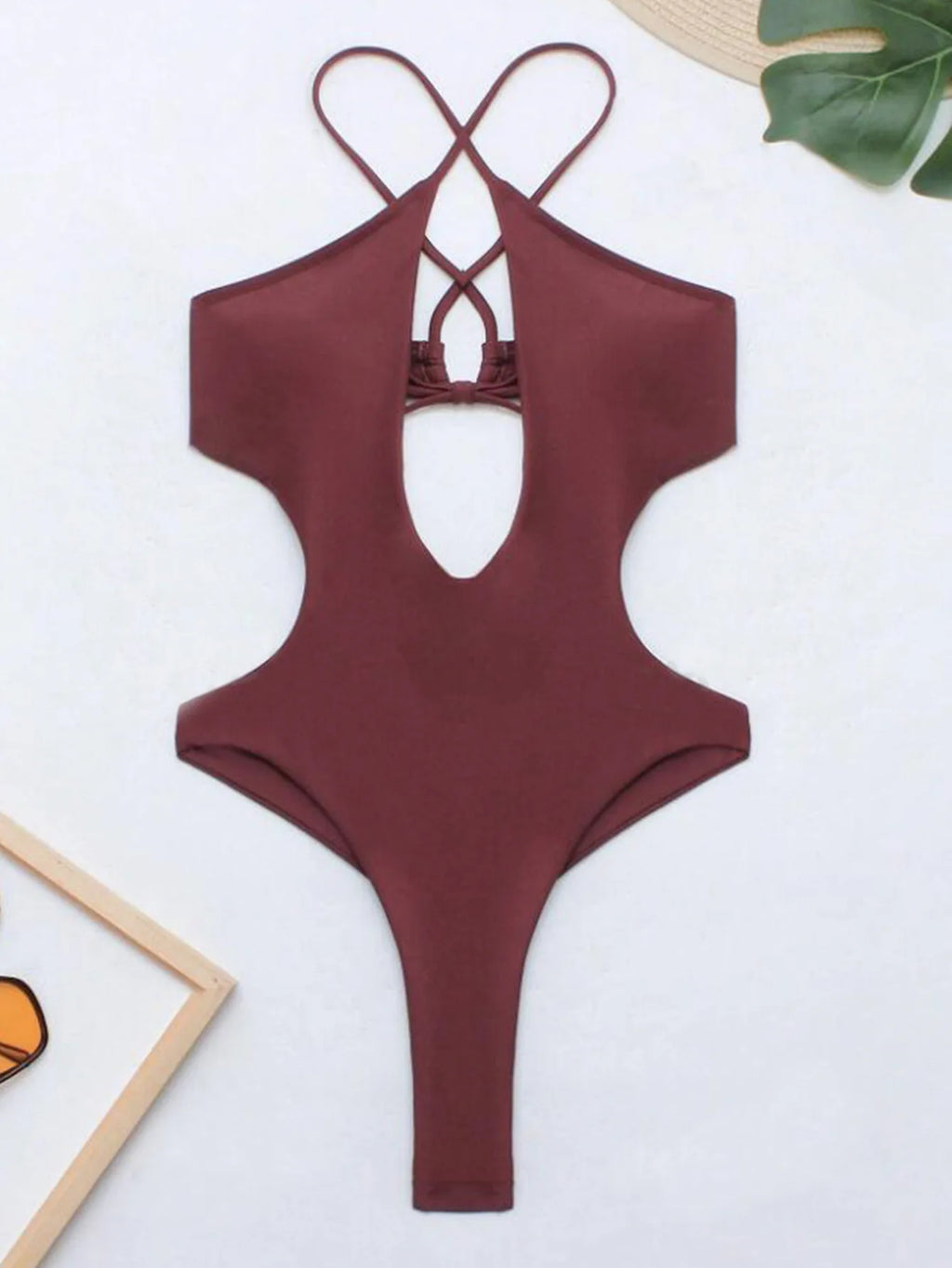 Sexy Women Swimsuit,Swimwear for Female High Waist Hot Spring Bathing Suit Bandage Beachwear Summer Swimming Winter Onsen Wear