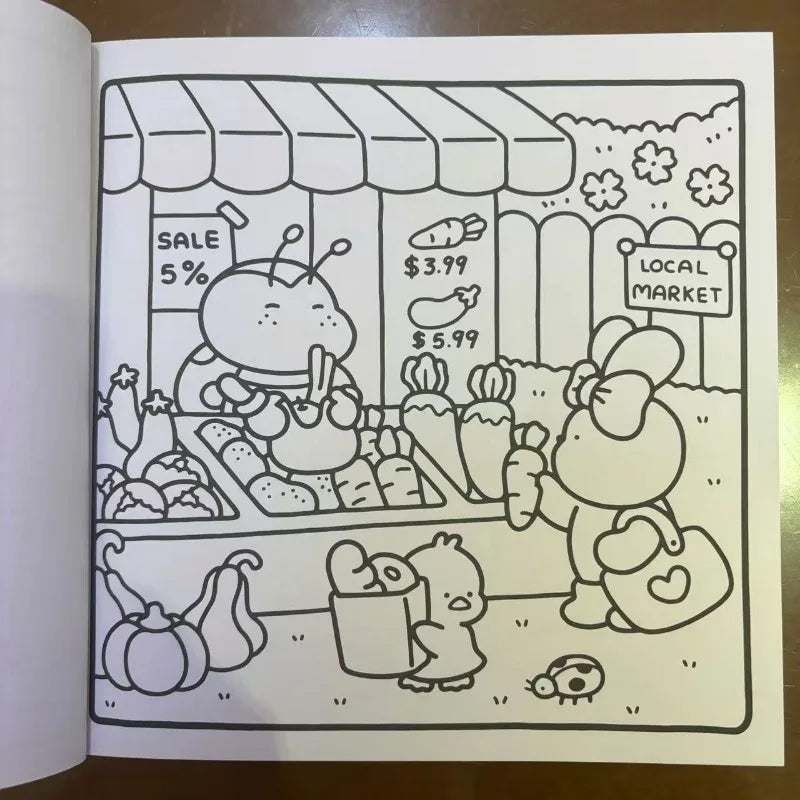 Best-selling cute coloring book for adults and teenagers, a comfortable and relaxing time coloring book