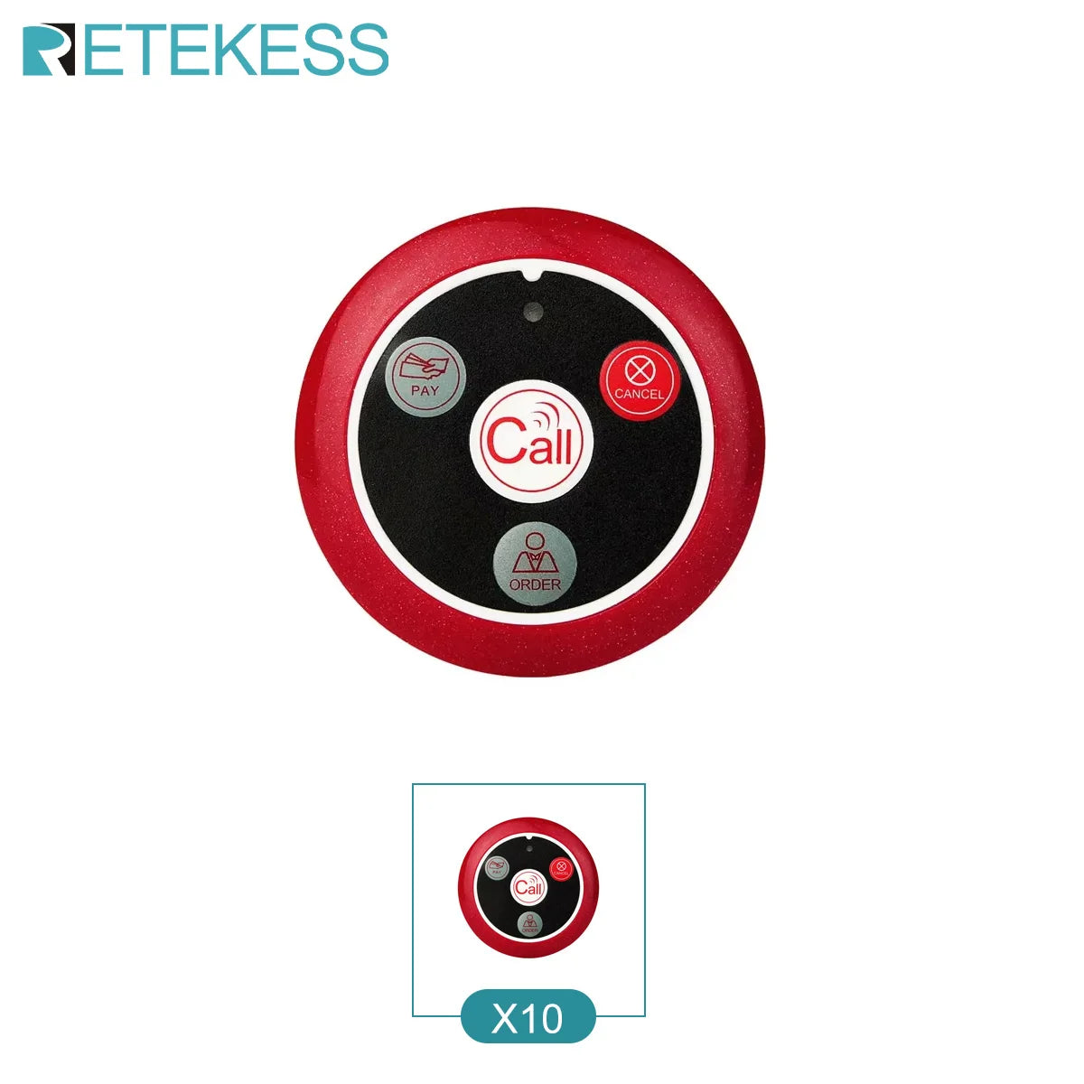 RETEKESS T117 10Pcs Call Button Restaurant Pager Wireless Waiter Transmitter 433MHz For Hookah Bar Cafe Customer Service